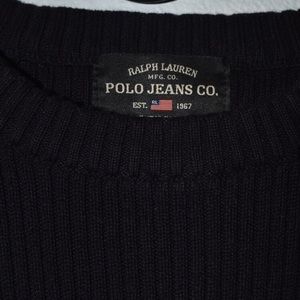 Polo by Ralph Lauren Shirts - Vintage Polo Jeans Side Stripe Sweater Polo by Ralph Lauren Shirts - Vintage Polo Jeans Side Stripe Sweater